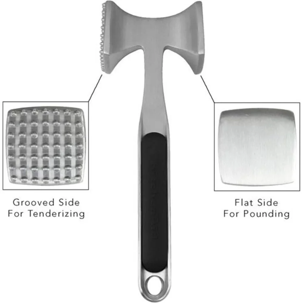 KitchenAid Gourmet Multi Sided Meat Tenderizer for Pounding Meats, Nuts,